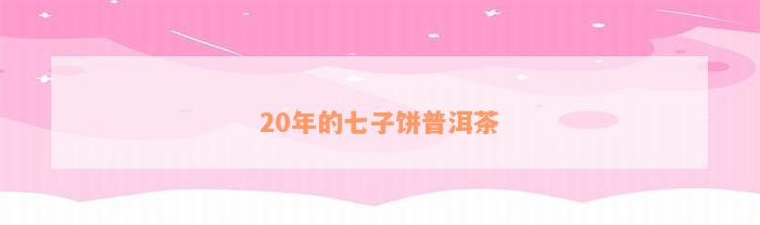 20年的七子饼普洱茶