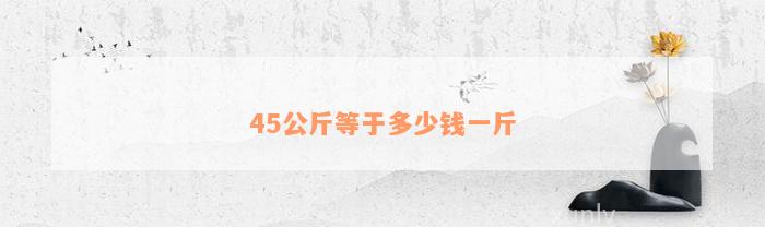 45公斤等于多少钱一斤