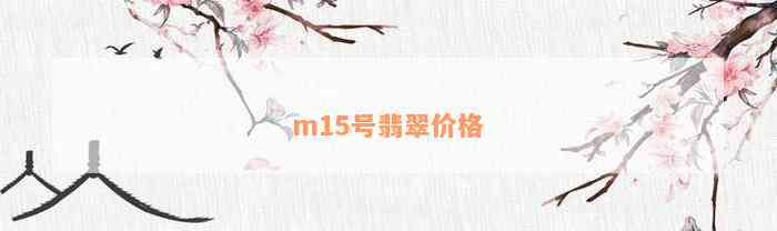 m15号翡翠价格