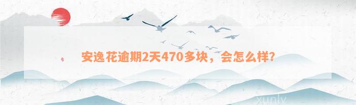 安逸花逾期2天470多块，会怎么样？