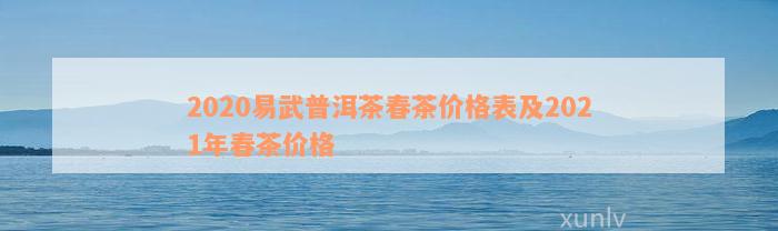 2020易武普洱茶春茶价格表及2021年春茶价格