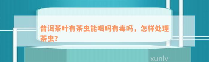 普洱茶叶有茶虫能喝吗有毒吗，怎样处理茶虫？