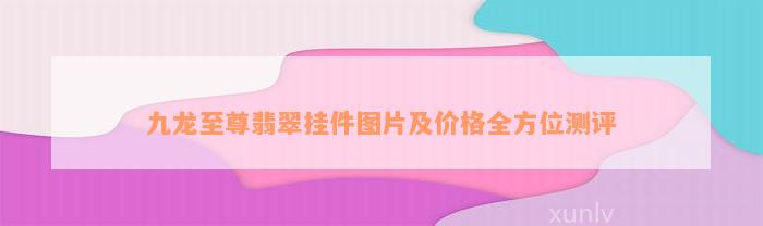 九龙至尊翡翠挂件图片及价格全方位测评