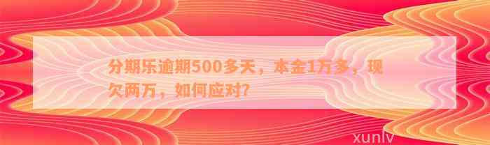 分期乐逾期500多天，本金1万多，现欠两万，如何应对？