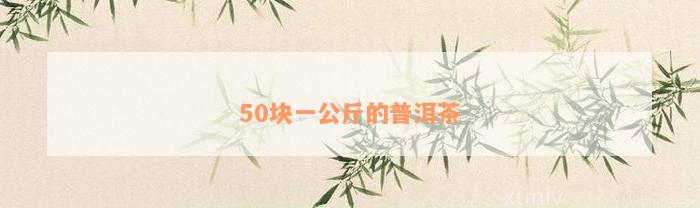 50块一公斤的普洱茶