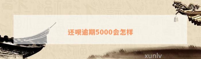 还呗逾期5000会怎样