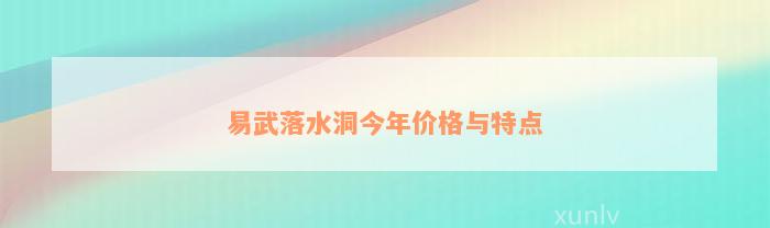 易武落水洞今年价格与特点