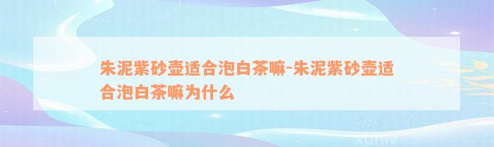 朱泥紫砂壶适合泡白茶嘛-朱泥紫砂壶适合泡白茶嘛为什么