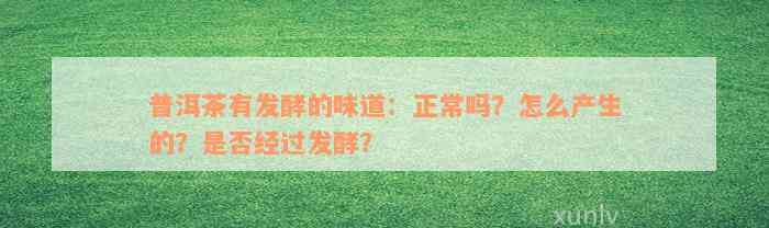 普洱茶有发酵的味道：正常吗？怎么产生的？是否经过发酵？