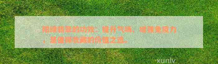 阳绿翡翠的功效：提升气场、增强免疫力，是值得收藏的价值之选。