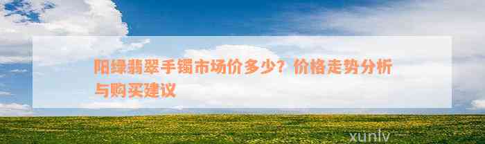 阳绿翡翠手镯市场价多少？价格走势分析与购买建议