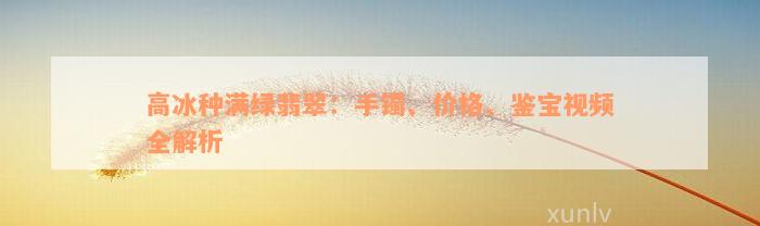 高冰种满绿翡翠：手镯、价格、鉴宝视频全解析