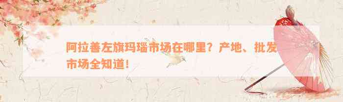 阿拉善左旗玛瑙市场在哪里？产地、批发市场全知道！