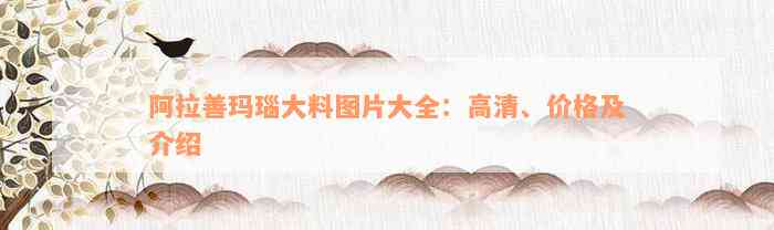 阿拉善玛瑙大料图片大全：高清、价格及介绍