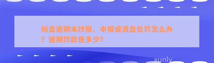 税盘逾期未抄报、申报或清盘处罚怎么办？逾期罚款是多少？