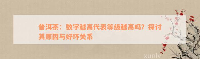 普洱茶：数字越高代表等级越高吗？探讨其原因与好坏关系