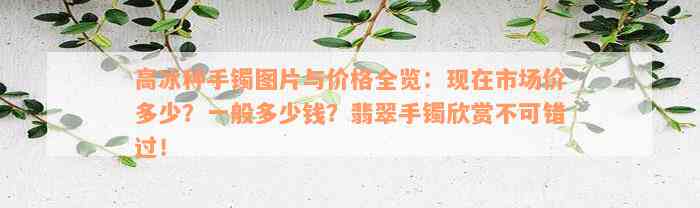 高冰种手镯图片与价格全览：现在市场价多少？一般多少钱？翡翠手镯欣赏不可错过！