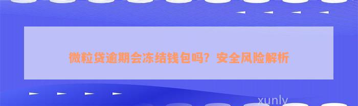 微粒贷逾期会冻结钱包吗？安全风险解析