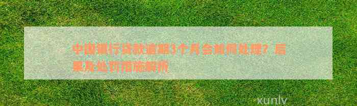 中国银行贷款逾期3个月会如何处理？后果及处罚措施解析