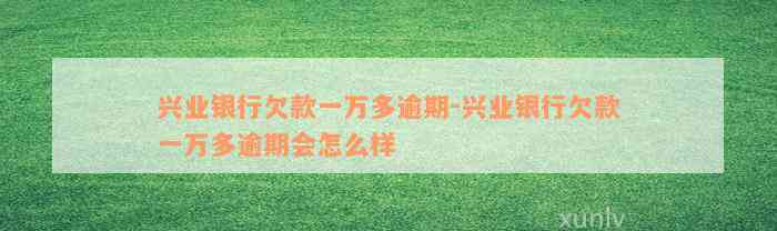 兴业银行欠款一万多逾期-兴业银行欠款一万多逾期会怎么样