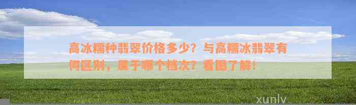 高冰糯种翡翠价格多少？与高糯冰翡翠有何区别，属于哪个档次？看图了解！