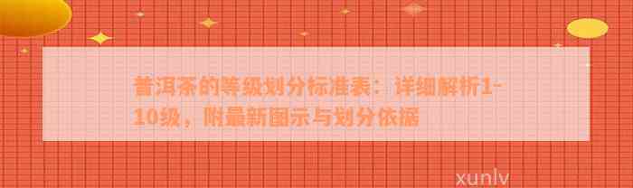 普洱茶的等级划分标准表：详细解析1-10级，附最新图示与划分依据