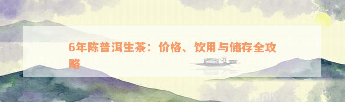 6年陈普洱生茶：价格、饮用与储存全攻略