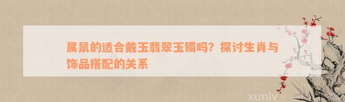 属鼠的适合戴玉翡翠玉镯吗？探讨生肖与饰品搭配的关系