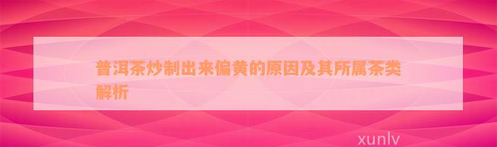 普洱茶炒制出来偏黄的原因及其所属茶类解析