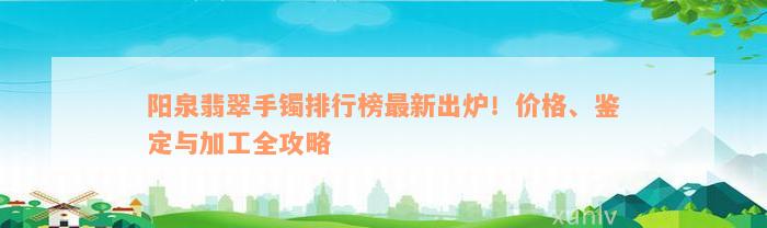 阳泉翡翠手镯排行榜最新出炉！价格、鉴定与加工全攻略