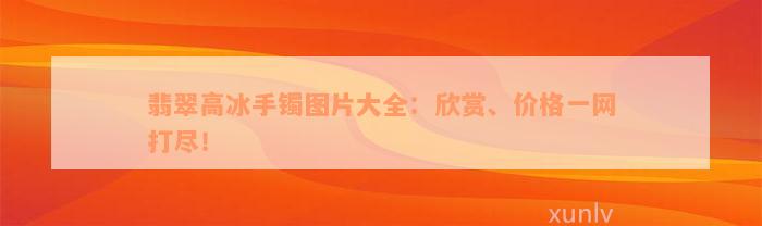 翡翠高冰手镯图片大全：欣赏、价格一网打尽！