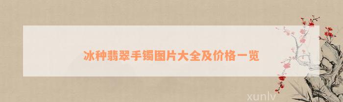 冰种翡翠手镯图片大全及价格一览