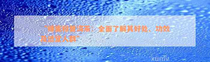 “蜂蜜和普洱茶：全面了解其好处、功效及适宜人群”