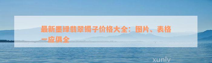 最新墨绿翡翠镯子价格大全：图片、表格一应俱全