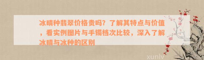 冰晴种翡翠价格贵吗？了解其特点与价值，看实例图片与手镯档次比较，深入了解冰晴与冰种的区别