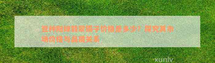 豆种阳绿翡翠镯子价格是多少？探究其市场价格与品质关系