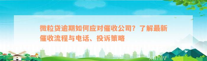 微粒贷逾期如何应对催收公司？了解最新催收流程与电话、投诉策略