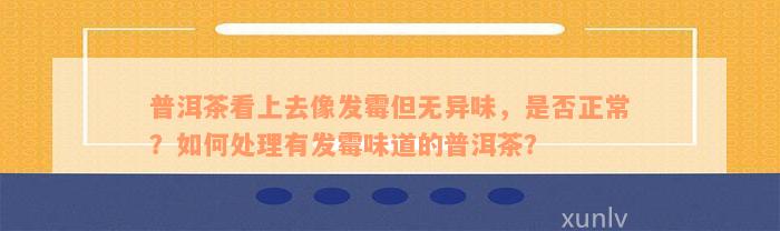 普洱茶看上去像发霉但无异味，是否正常？如何处理有发霉味道的普洱茶？