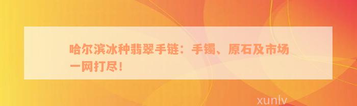 哈尔滨冰种翡翠手链：手镯、原石及市场一网打尽！