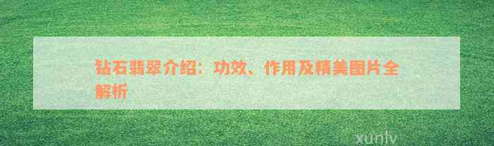 钻石翡翠介绍：功效、作用及精美图片全解析