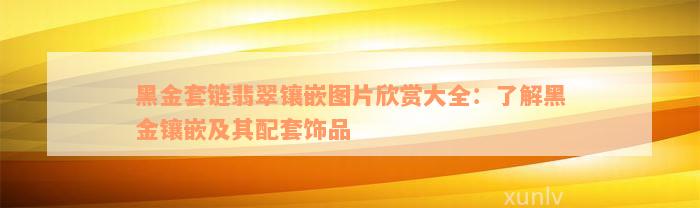 黑金套链翡翠镶嵌图片欣赏大全：了解黑金镶嵌及其配套饰品