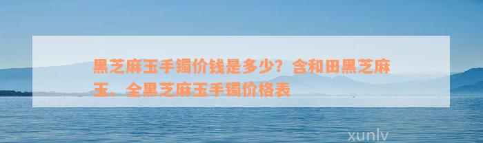 黑芝麻玉手镯价钱是多少？含和田黑芝麻玉、全黑芝麻玉手镯价格表