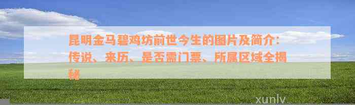 昆明金马碧鸡坊前世今生的图片及简介：传说、来历、是否需门票、所属区域全揭秘