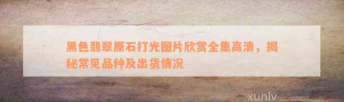 黑色翡翠原石打光图片欣赏全集高清，揭秘常见品种及出货情况