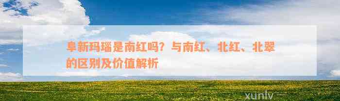 阜新玛瑙是南红吗？与南红、北红、北翠的区别及价值解析