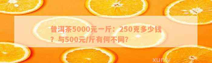 普洱茶5000元一斤：250克多少钱？与500元/斤有何不同？