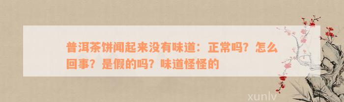 普洱茶饼闻起来没有味道：正常吗？怎么回事？是假的吗？味道怪怪的