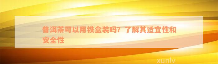 普洱茶可以用铁盒装吗？了解其适宜性和安全性