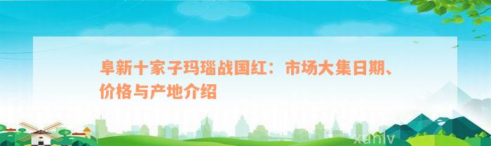 阜新十家子玛瑙战国红：市场大集日期、价格与产地介绍