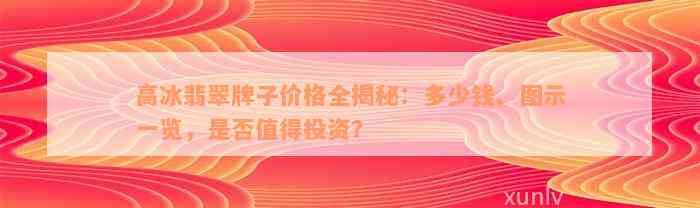 高冰翡翠牌子价格全揭秘：多少钱、图示一览，是否值得投资？